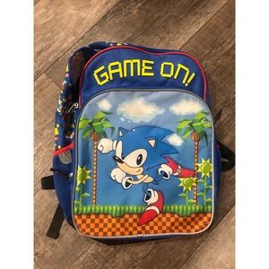 Sonic The Hedgehog Backpack Blue Game On Graphic Kids School Bag